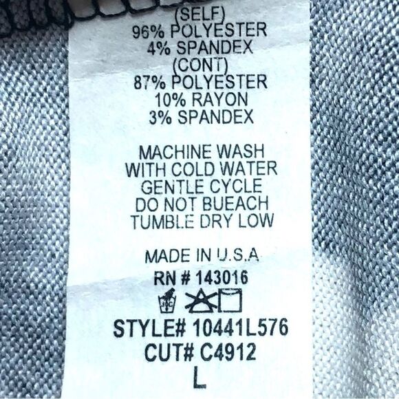 NEW Animal Print Knit Top in Dark Grey Heather/White Women’s Large - Picture 7 of 7